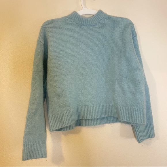 Zara Fuzzy Knit Sweater Crew Neck - Picture 4 of 8